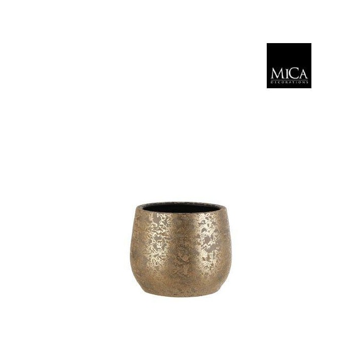 CLEMENTE VASO ROTONDO ORO - H20XD25,5CM